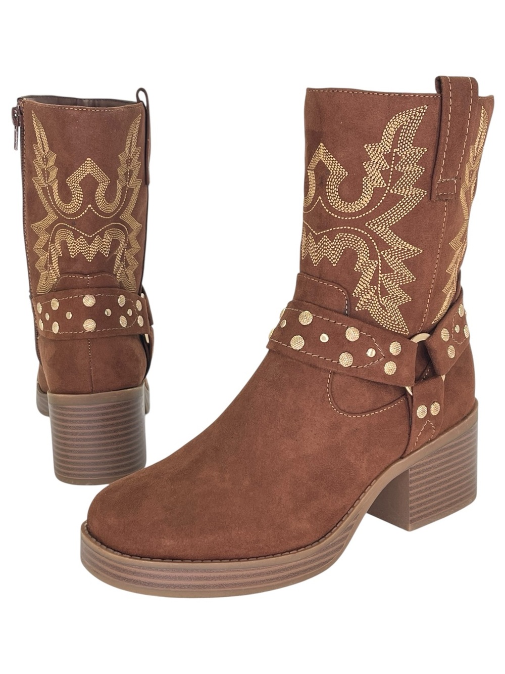 Sun + Stone Norahh Brown Western Style Womens Ankle Boots Size 7.5M - Picture 9 of 12